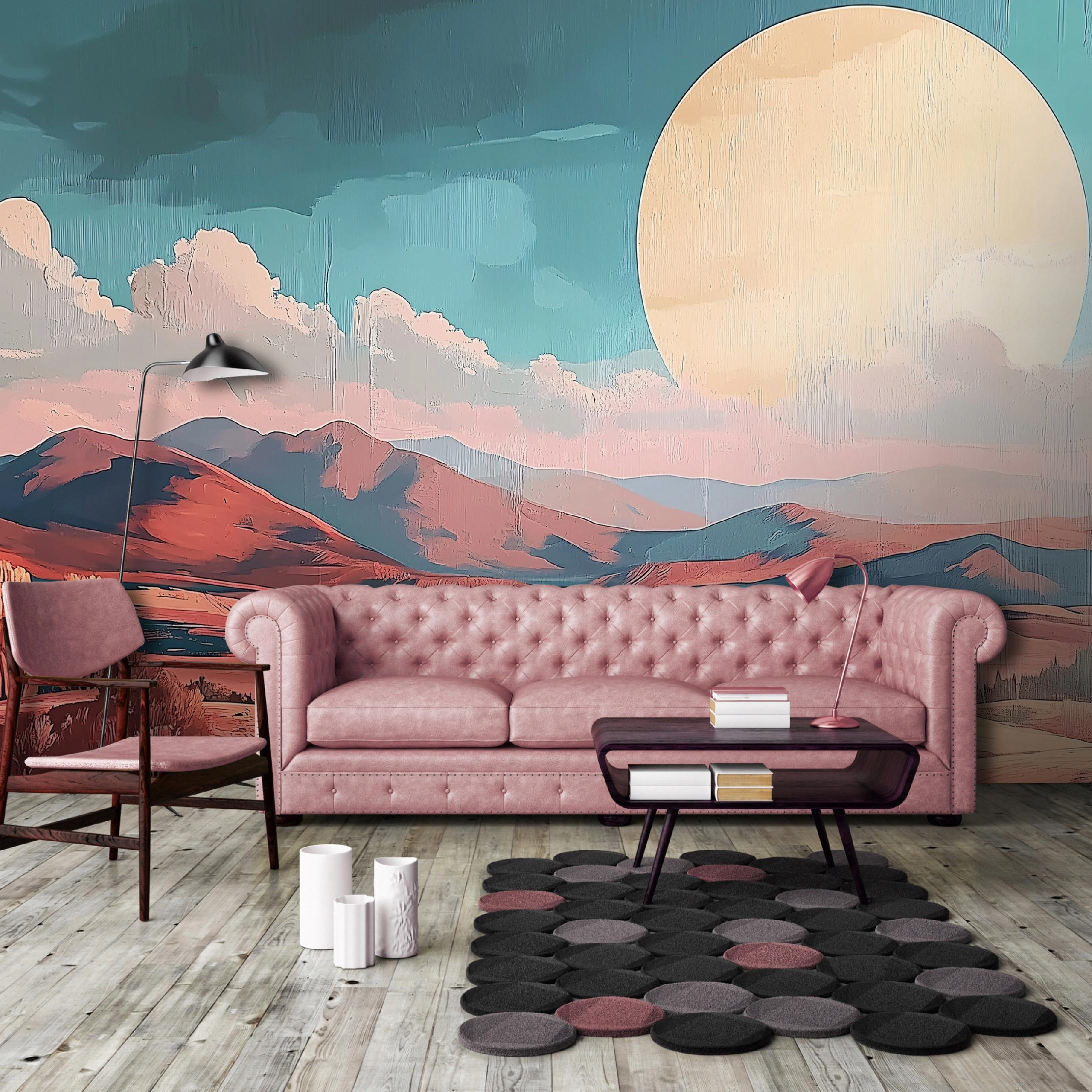 FOTOTAPETE Mond Natur Vlies Tapete Wohnzimmer 350x250 - Multicolor, Papier (350/250cm) - Wallarena