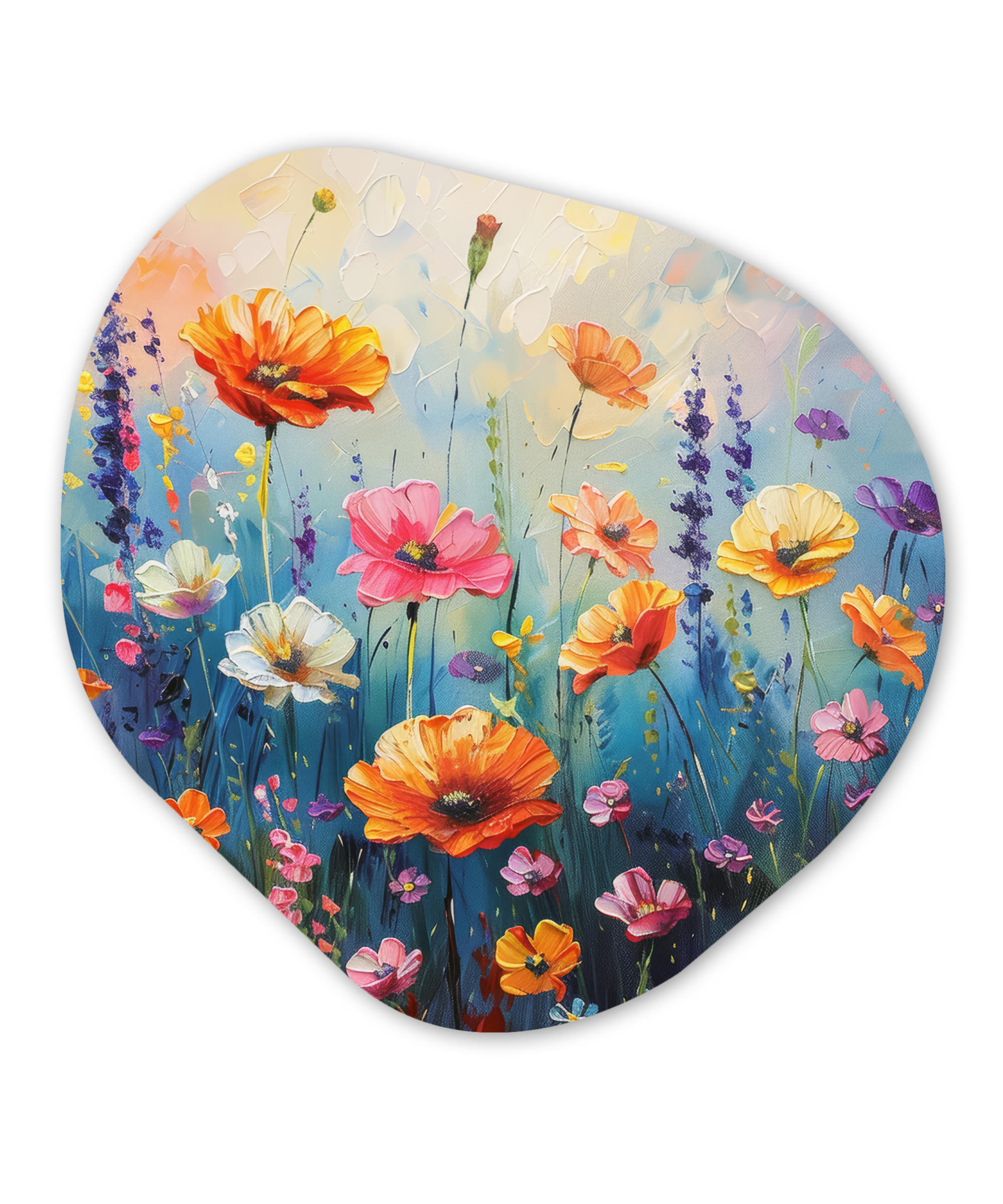 MuchoWow NÁSTĚNNÝ OBRAZ Květiny - Příroda - Akvarel - Umění 90x90 cm