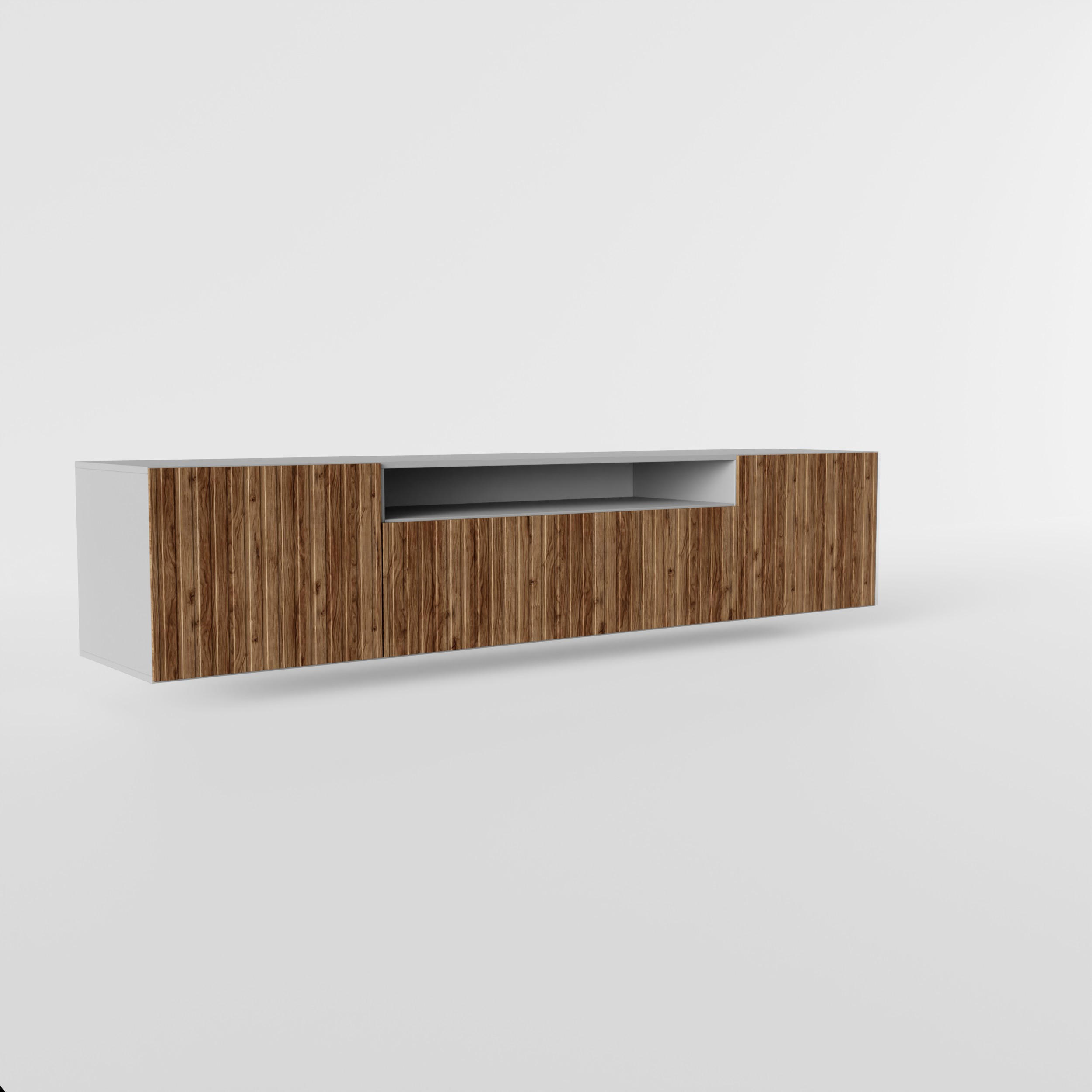 Masseno Lowboard Weiß, Eiche 200x41x40 cm