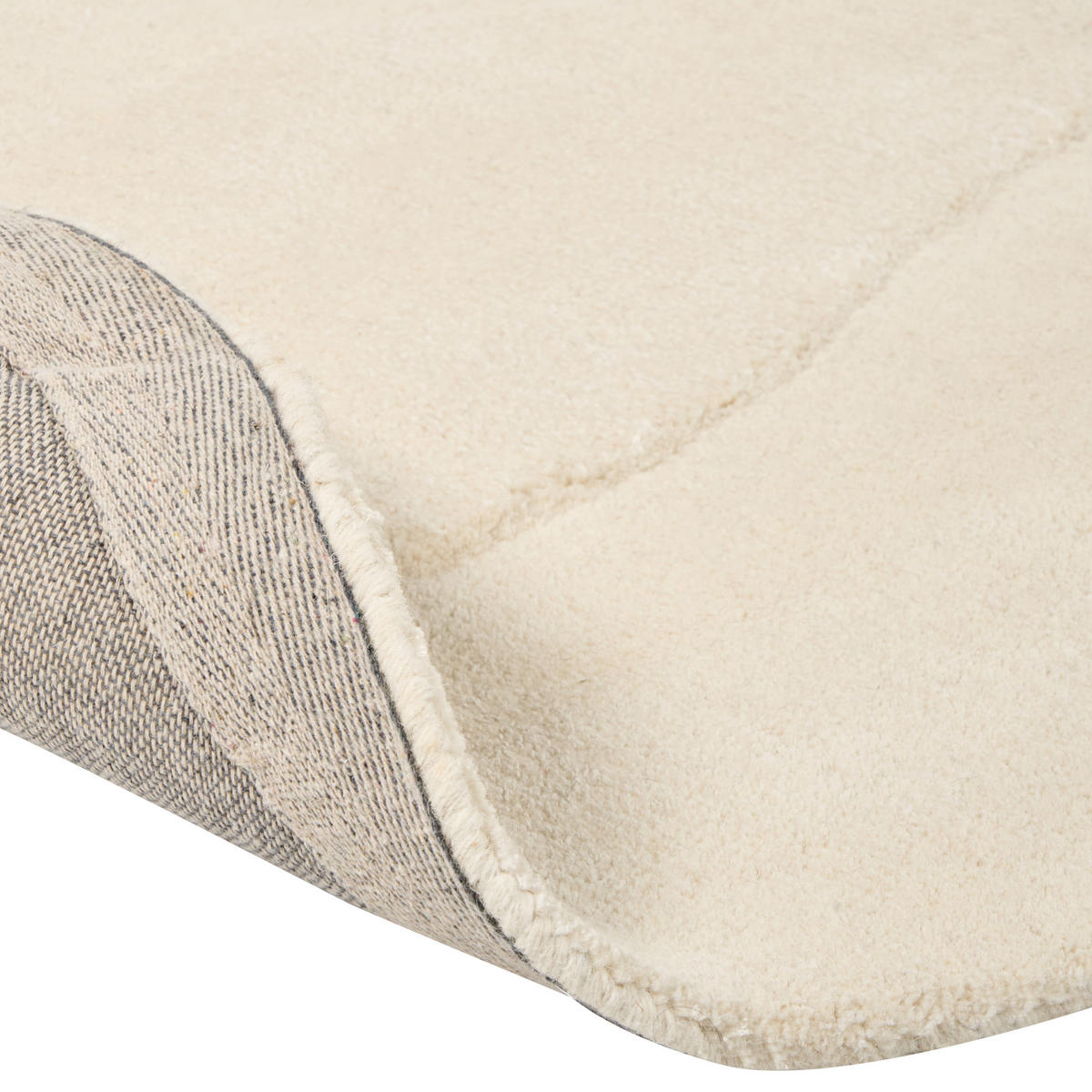 KURZFLOR-TEPPICH Beige 160/160 cm Gorano - Beige, Textil (160/160cm) - Beliani