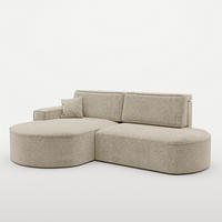ECKSOFA Venedig Mit Schlaffunktion - Beige, Holzwerkstoff/Textil (278/179cm) - Fun Möbel