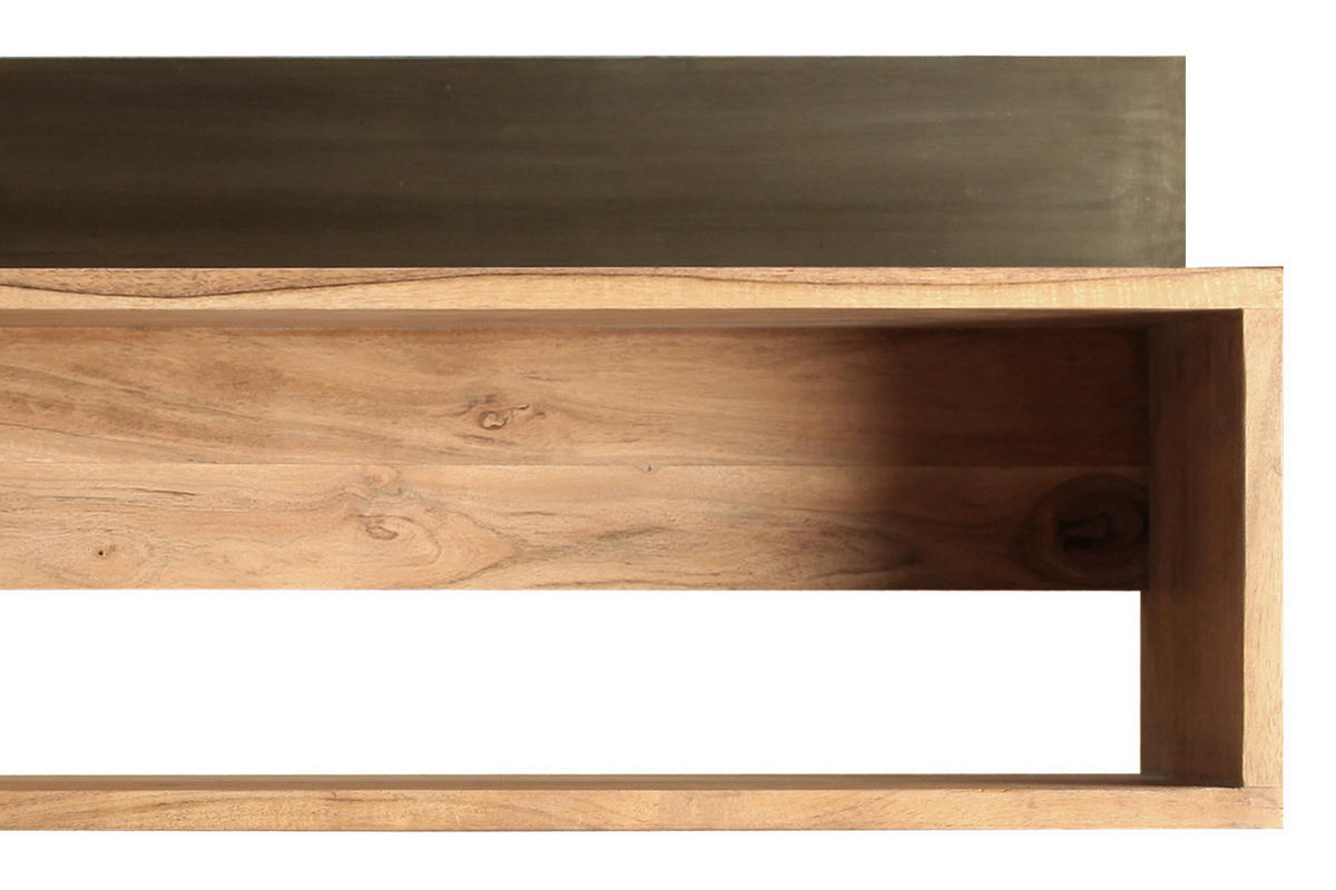 WANDREGAL SYDNEY - Beige/Schwarz, Holz (118/4/20cm) - SAM