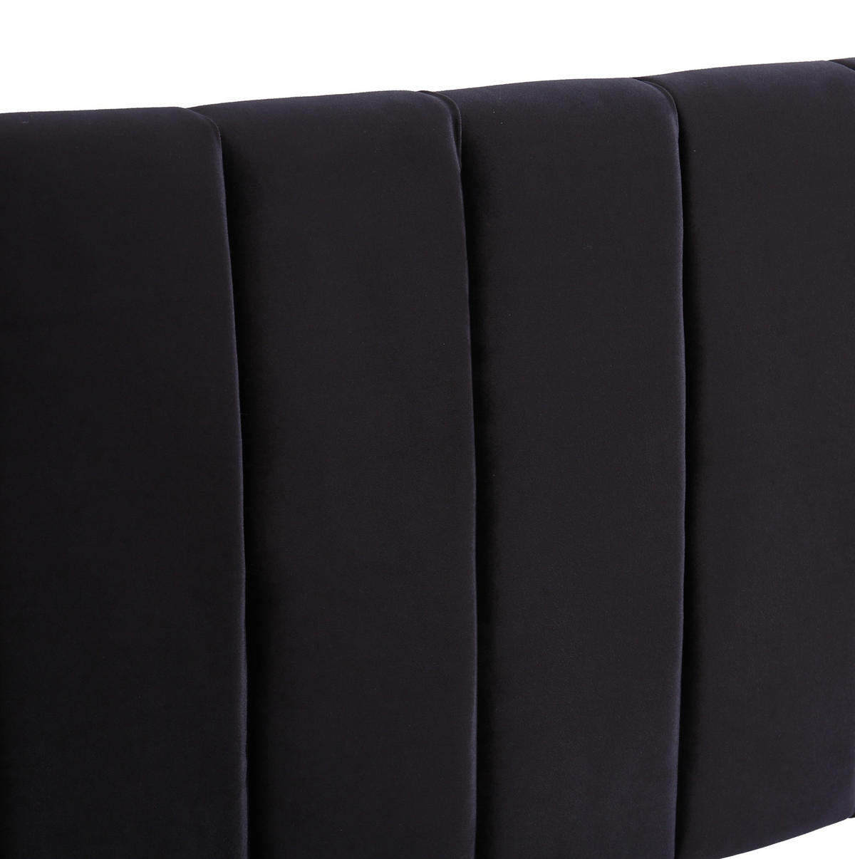 POLSTERBETT 160/200 cm in Schwarz Samt mit 2 Schubladen und Lattenrost - Schwarz, Holzwerkstoff/Textil (160/200cm) - CHICFURN