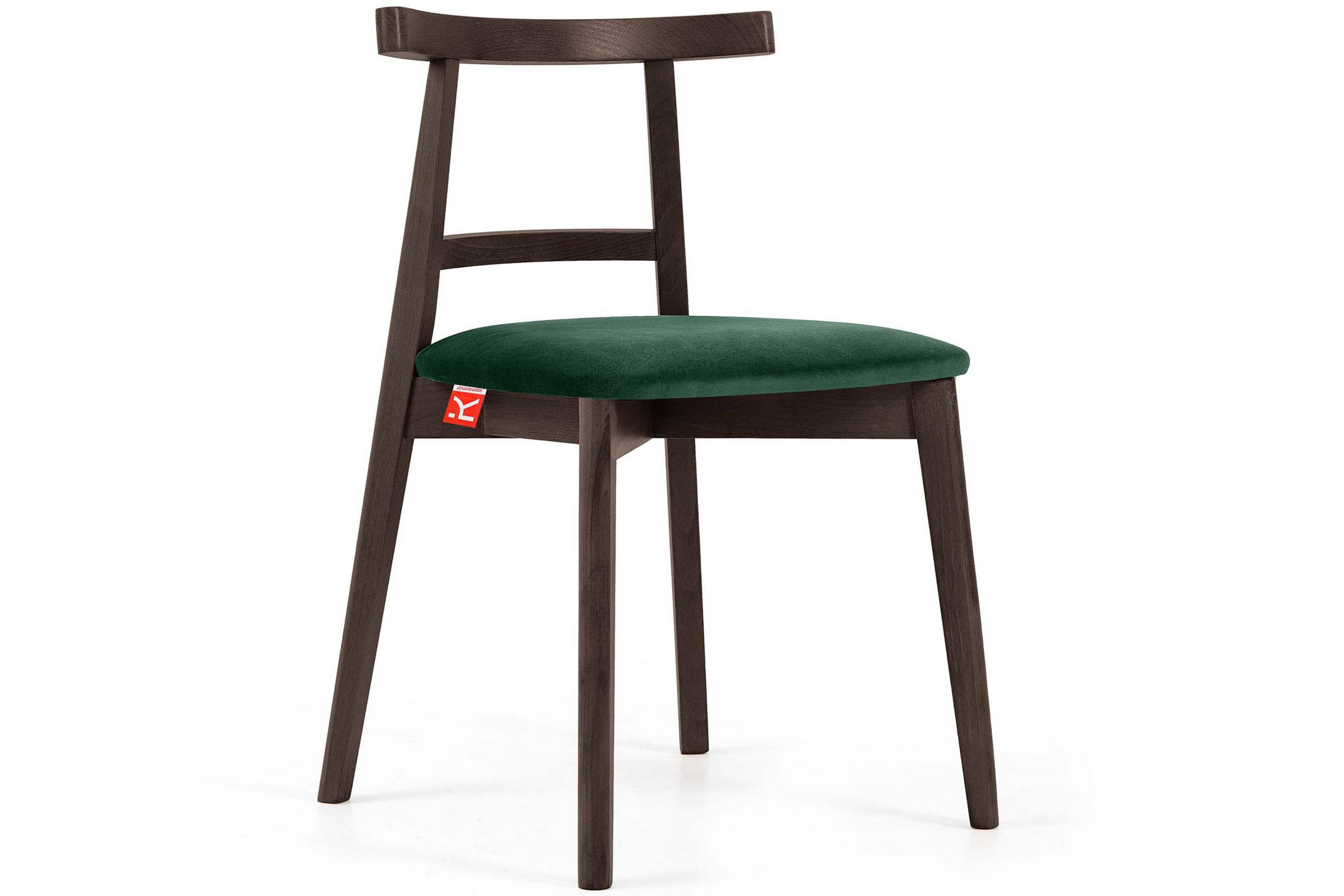 ESSTISCHSTÜHLE LILIO 2 St Vintage, Dunkelgrün / dunkelbraun - Dunkelgrün/Dunkelbraun, Holz/Textil (47/76/45cm) - KONSIMO®