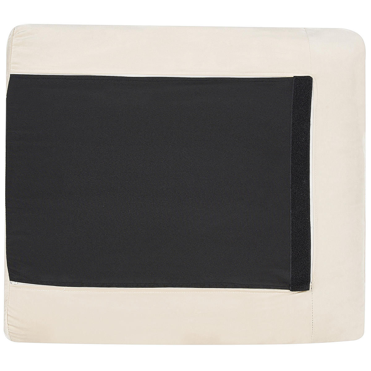 SESSEL Samtstoff Hellbeige Vinterbro - Beige, Textil (83/86/84cm) - Beliani