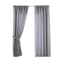 SCHLAUFENGARDINE 2ER SET »Jena« HxB 145x140 cm Silber - Silberfarben, Textil (140/145cm) - Gardinenbox