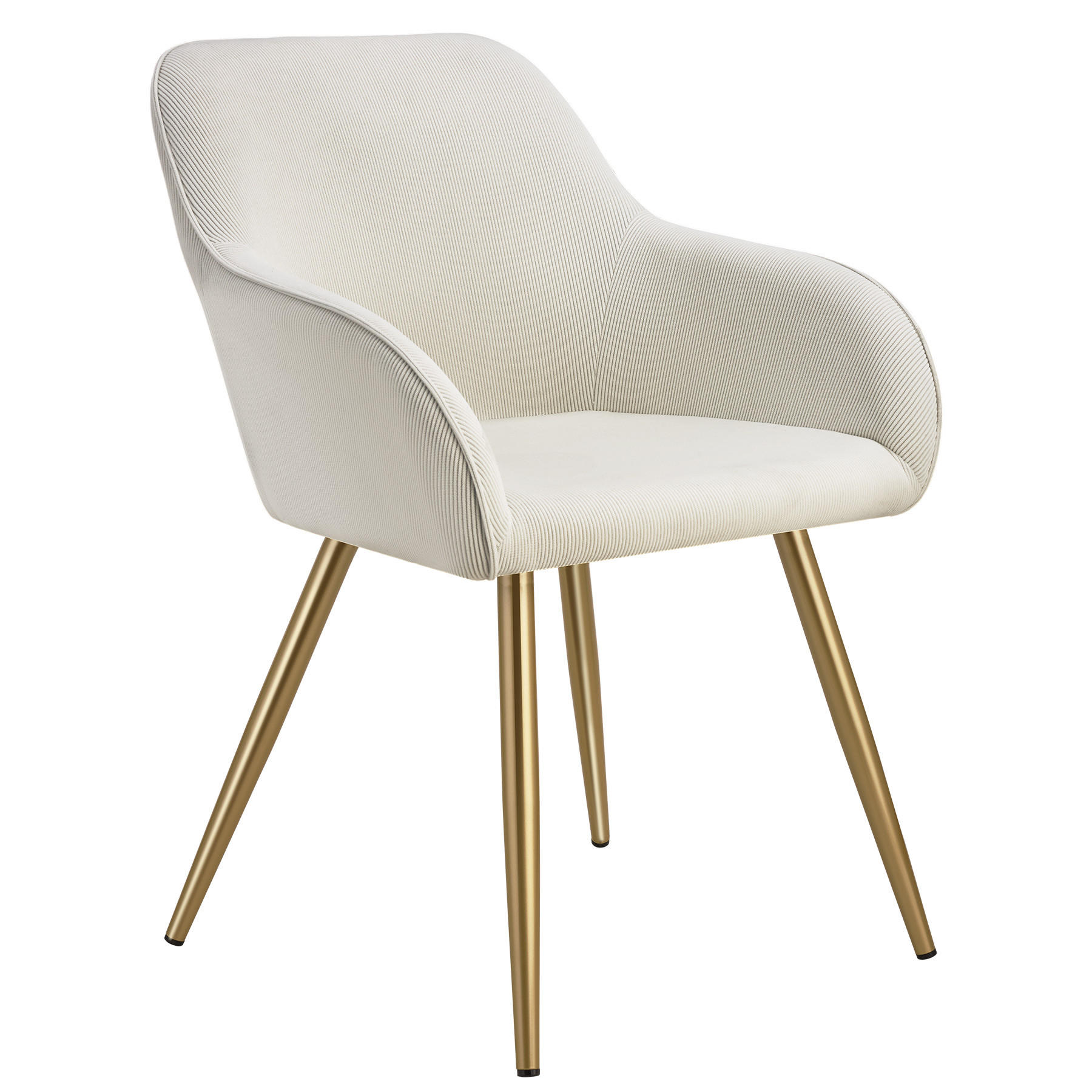 ESSZIMMERSTUHL 1er Set Marilyn 58 x 62 x 82 cm creme/gold - Goldfarben/Creme, Kunststoff (62/82/58cm) - tectake