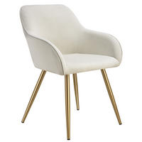 ESSZIMMERSTUHL 1er Set Marilyn 58 x 62 x 82 cm creme/gold - Goldfarben/Creme, Kunststoff (62/82/58cm) - tectake