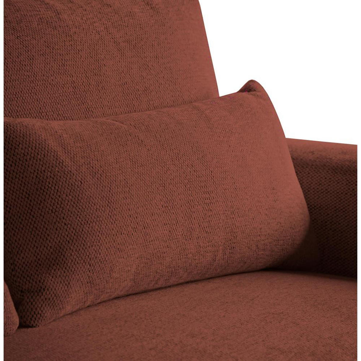 ECKSCHLAFSOFA Olivio L Rot - Rot/Schwarz, Kunststoff/Textil (266/170cm) - Beautysofa