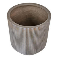 BLUMENTOPF Beige Daria - Beige, Naturmaterialen (37cm) - Beliani