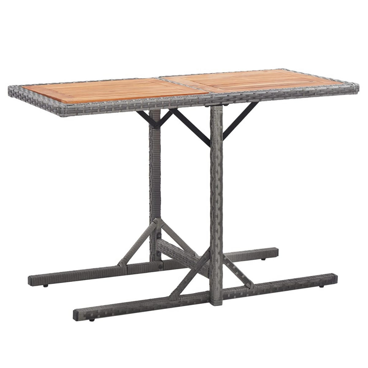GARTENTISCH Tischgund 53/72/110 cm - Anthrazit, Naturmaterialien (110/53/72cm) - ZMH