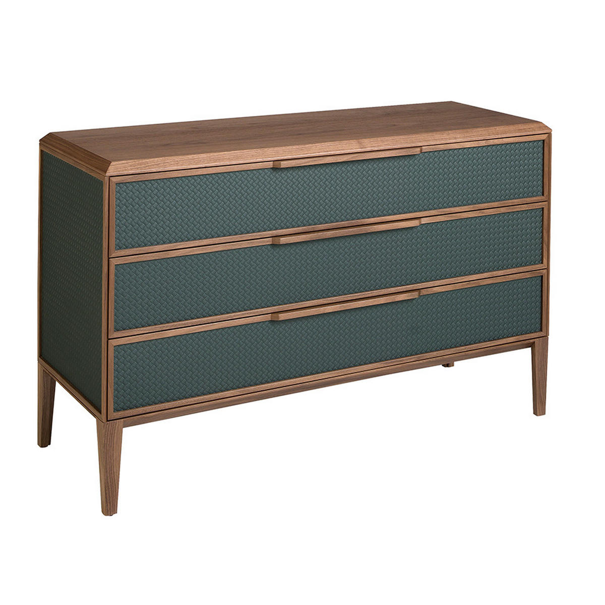 KOMMODE Dunkelgrün Walnuss 119/46/75 cm - Dunkelgrün/Walnussfarben, Holz (119/75/46cm) - ANGEL CERDA