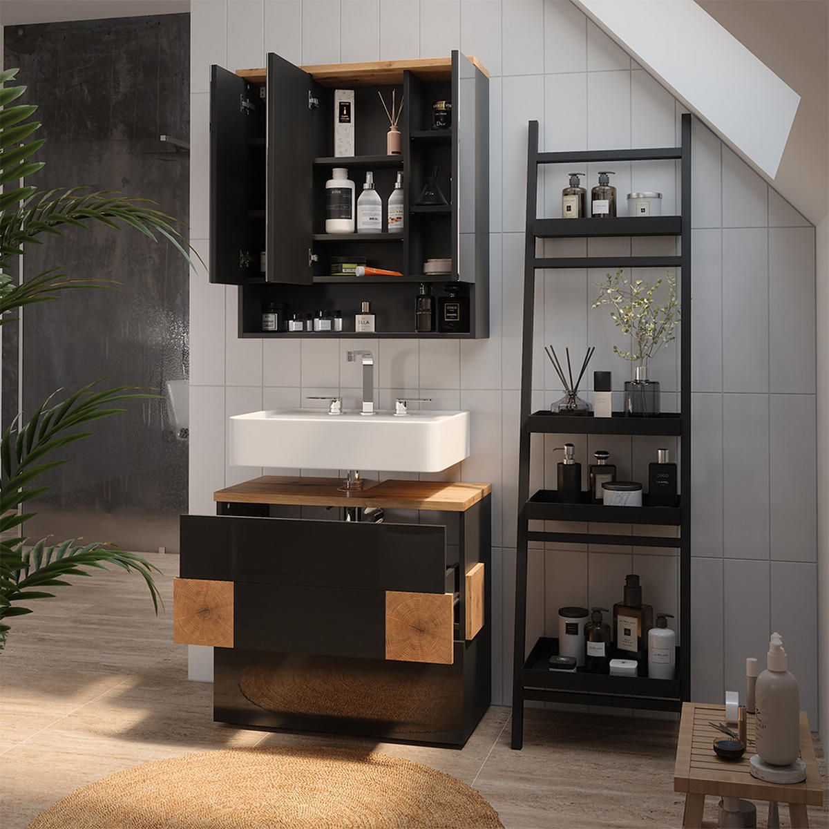 Anthrazit, Holzwerkstoff (70/64.5/37cm) - Vicco