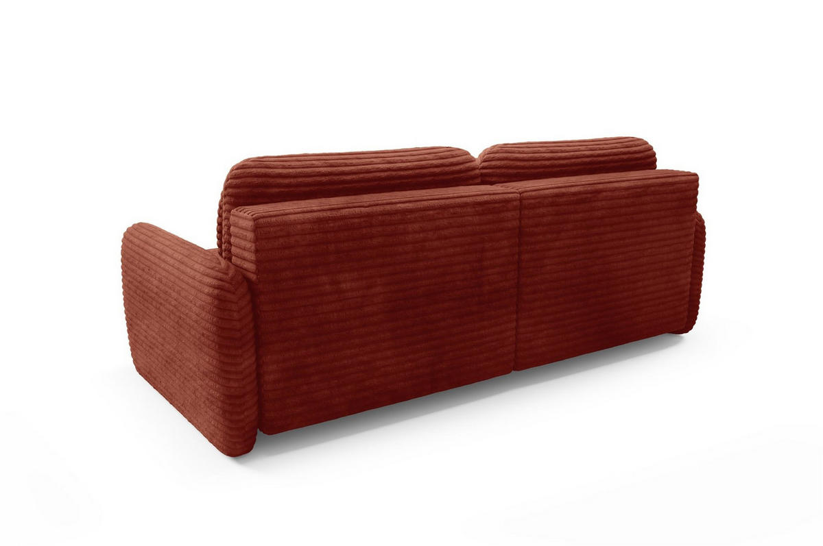 ECKSOFA Simone Mit Schlaffunktion - Rotbraun, Holzwerkstoff/Textil (240/165cm) - Fun Möbel