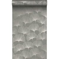 TAPETE Ginkgoblätter 53 cm x 10.05 m - Grau, Papier (53/1000cm) - Origin Wallcoverings