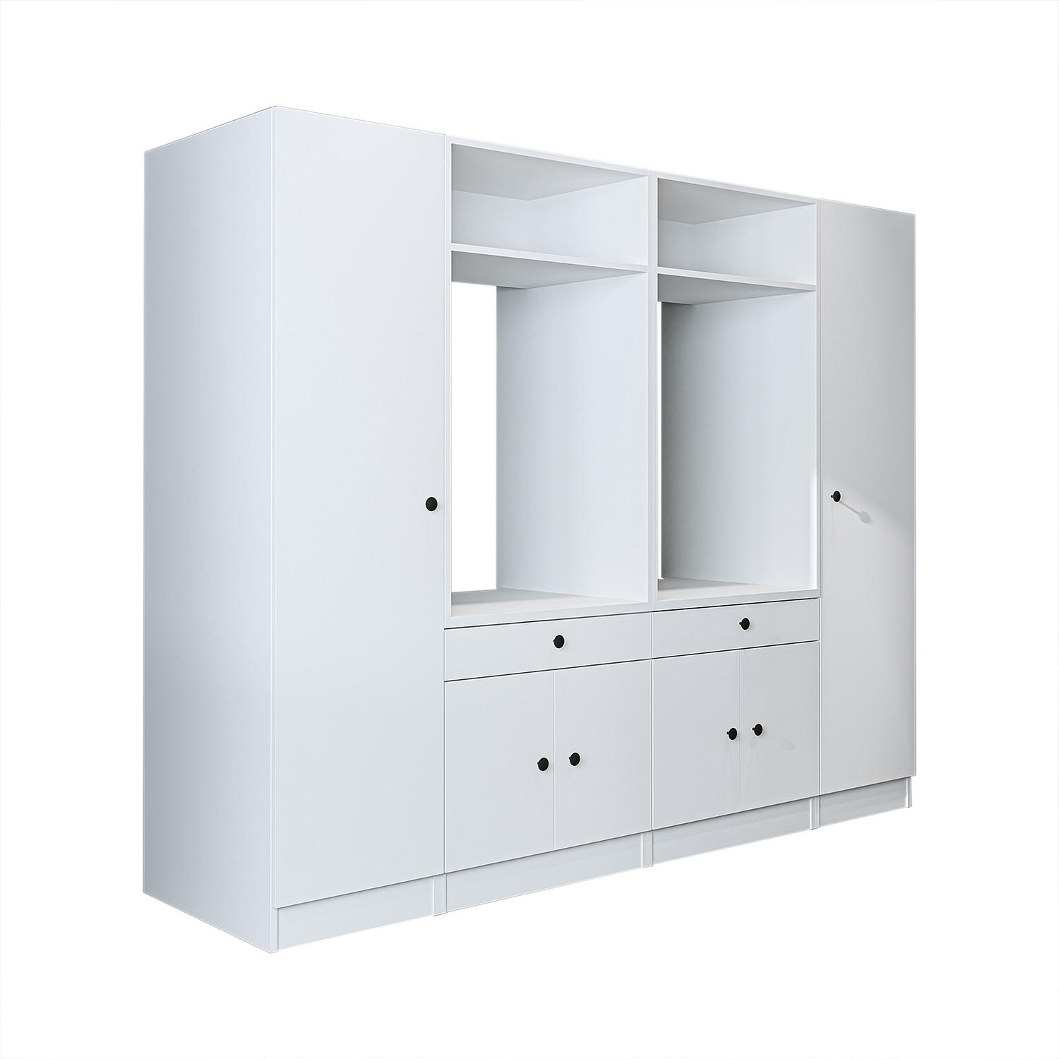 WASCHMASCHINENSCHRANK Serie 1 224cm Breit, 184cm Hoch - Weiß, Holzwerkstoff (224/184/67cm)