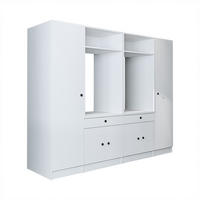 WASCHMASCHINENSCHRANK Serie 1 224cm Breit, 184cm Hoch - Weiß, Holzwerkstoff (224/184/67cm)