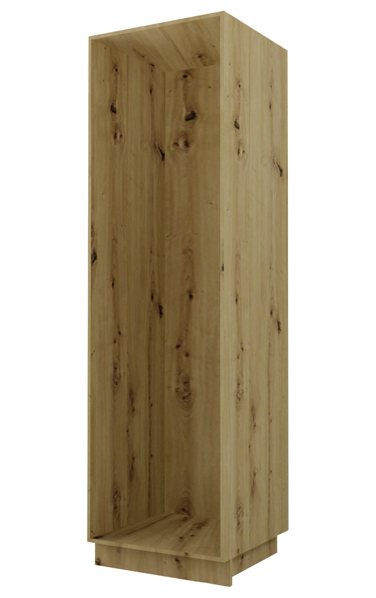 KÜHLSCHRANKUMBAU Kvantum D14/DL/60/207 Mint Matt / Eiche Artisan Matt 60 / 59 / 207cm - Eiche Artisan/Mintgrün, Holz/Holzwerkstoff (60/207/59cm) - Feldmann-Wohnen