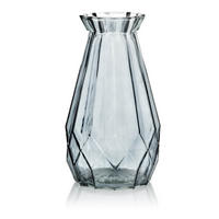 VASE Serenite Grau 14/14/25 cm Glas - Grau, Glas (25cm) - Mondex