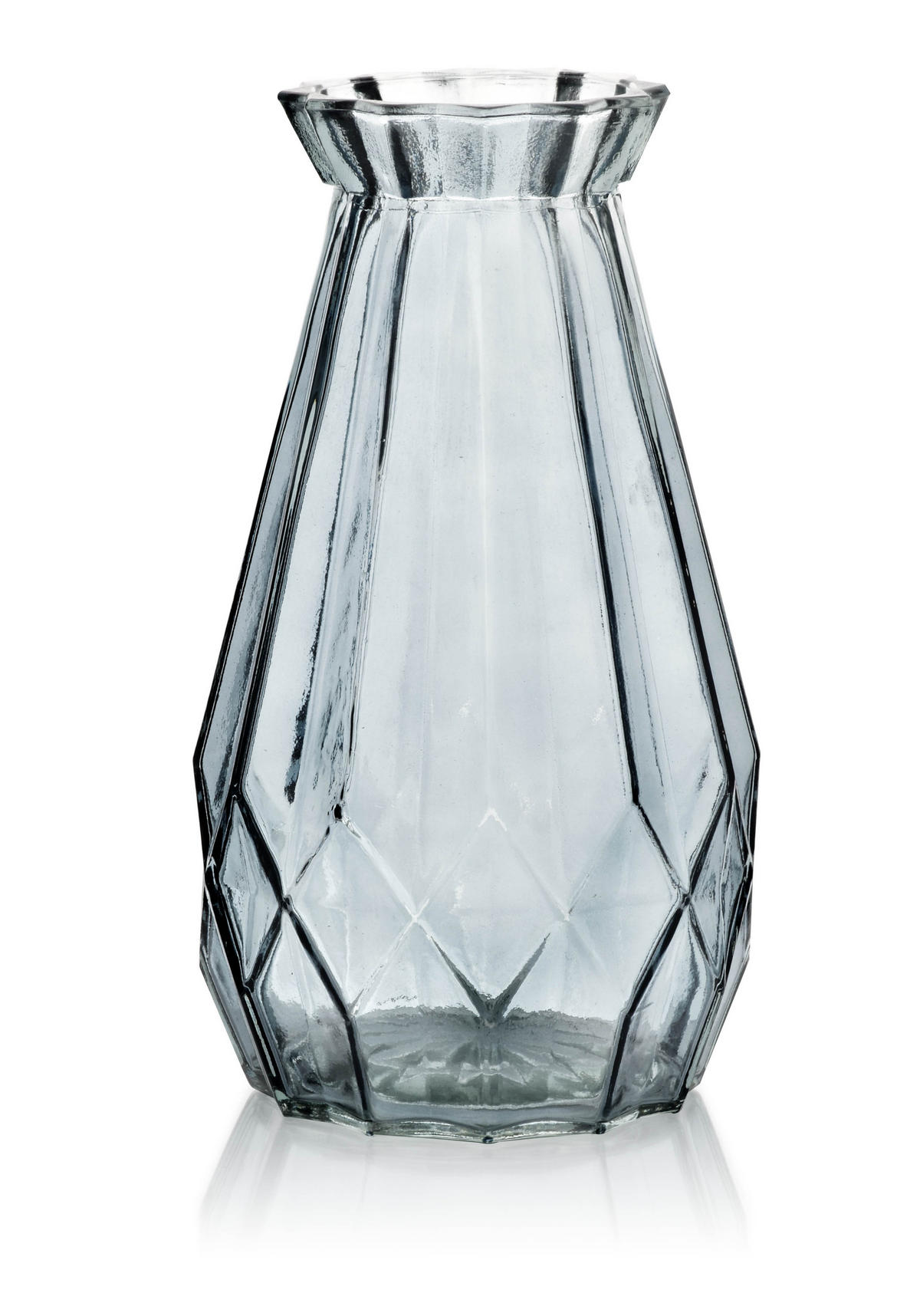 VASE Serenite Grau 14/14/25 cm Glas - Grau, Glas (25cm) - Mondex
