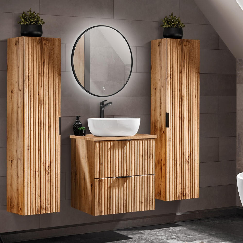 BADMÖBEL-SET 4-TLG. Adelaide-56 - Braun, Holzwerkstoff (160/200/47cm) - Lomado