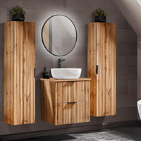 BADMÖBEL-SET 4-TLG. Adelaide-56 - Braun, Holzwerkstoff (160/200/47cm) - Lomado