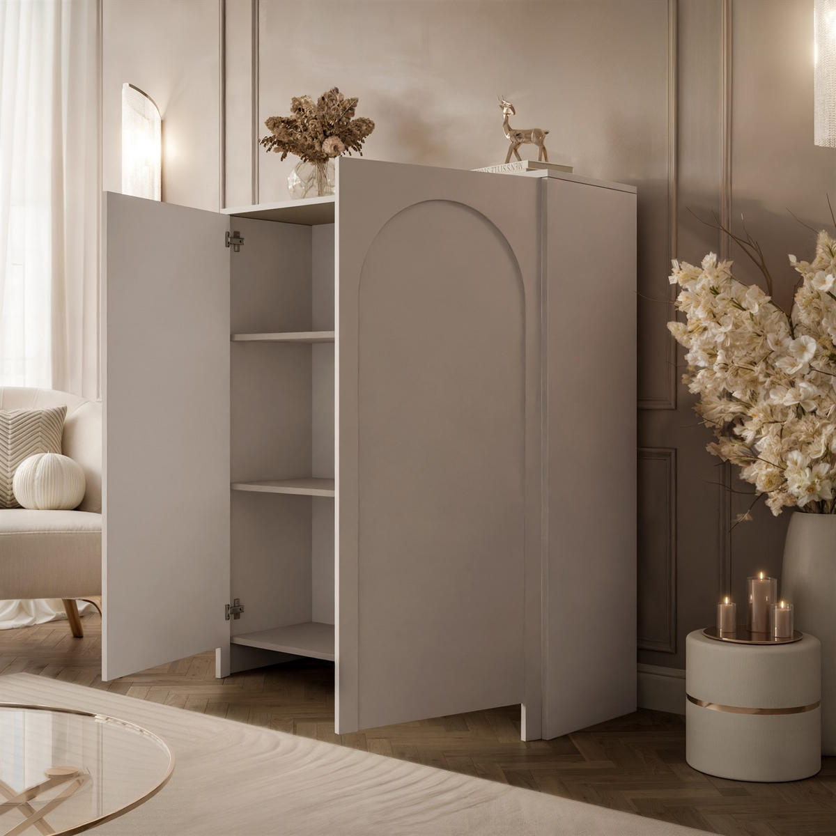 HIGHBOARD ARIADNA Kaschmir - Kaschmir, Holzwerkstoff (104/119/35cm)