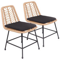 STÜHLE Oka Braun 2er-Set - Braun, Kunststoff (45.5/77.5/62cm) - Happy Garden