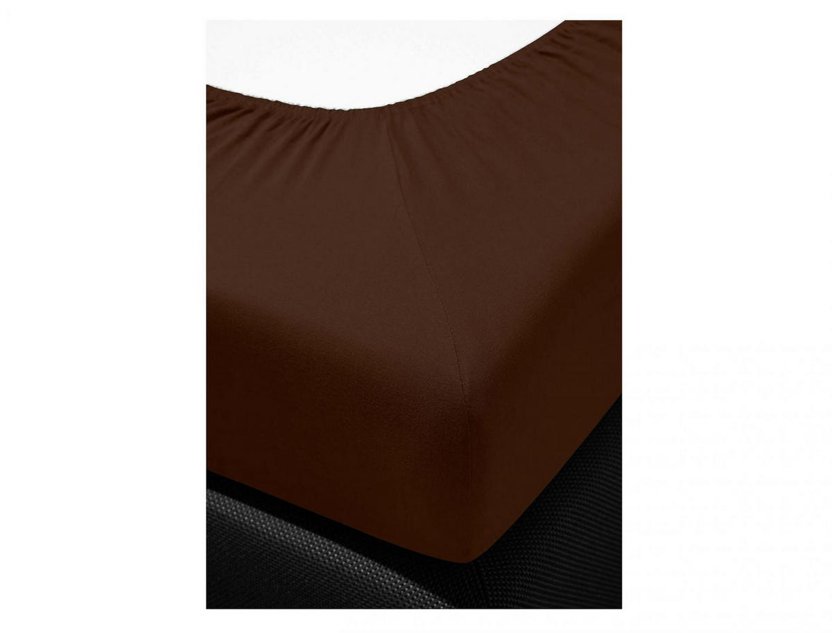 SPANNBETTTUCH ROYAL 0003 - Braun, Textil (190/200cm) - Irisette