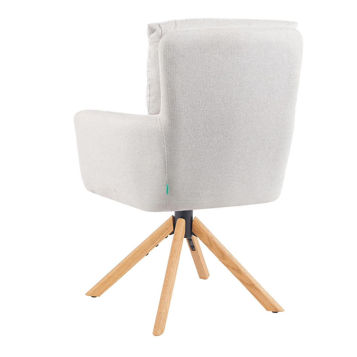 ARMLEHNSTUHL Mika-Jule - Honigeiche/Creme, Eichenholz/Holz (59/94/66cm) - DUBI Möbel