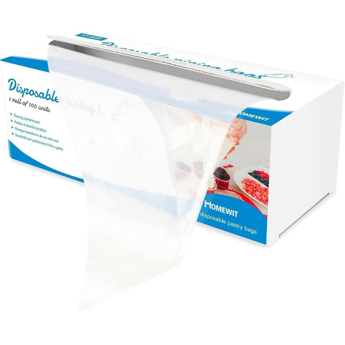 SPRITZBEUTEL 100 Stück 53 cm extra dick - Transparent, Kunststoff (53/53/53cm)