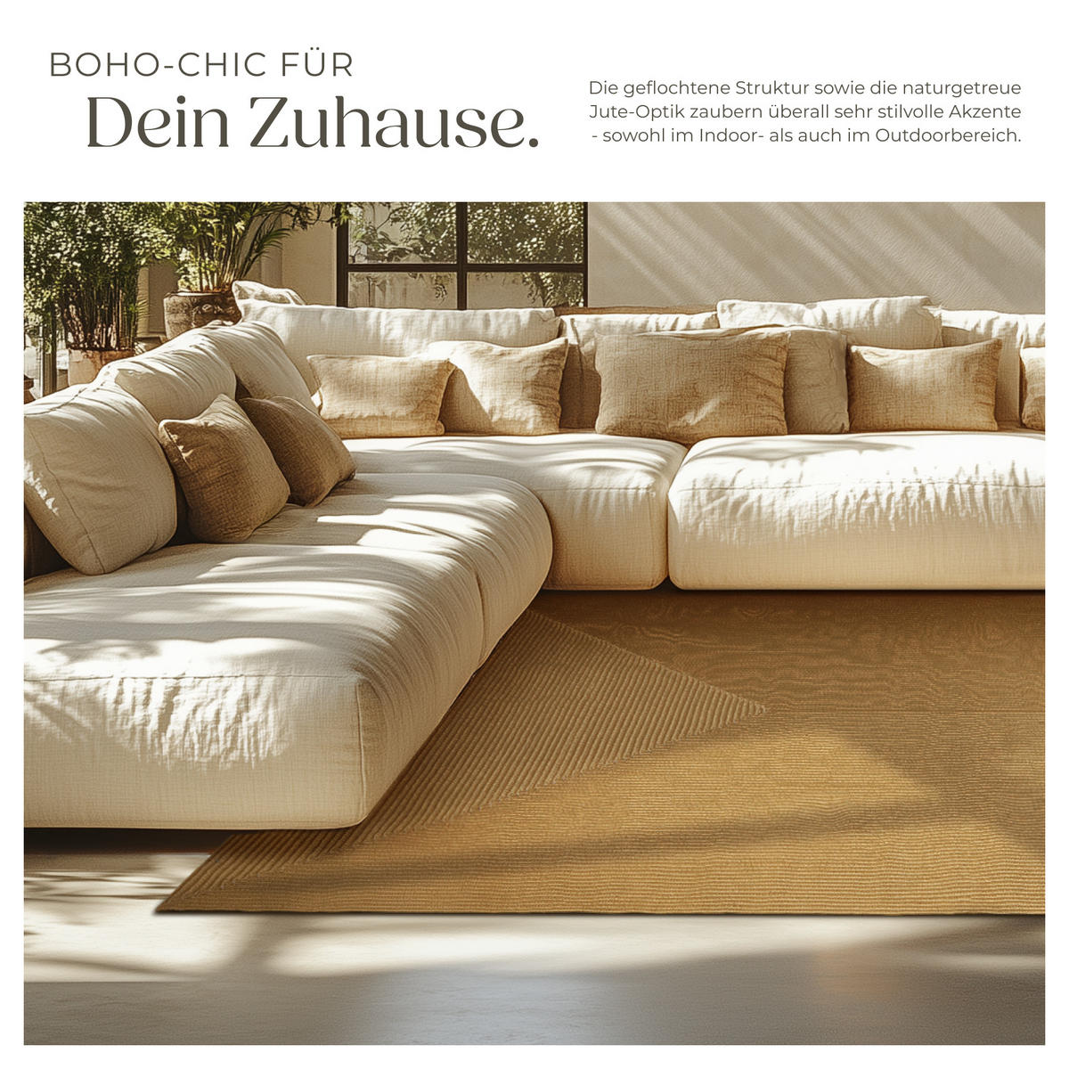 GEFLOCHTENER-TEPPICH Raya,strapazierfähig und pflegeleicht,braun - Braun, Textil (200/290cm) - tectake