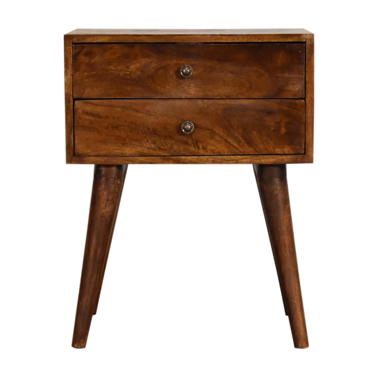 NOČNÍ STOLEK Ariella, kaštanově hnědý - hnědá, dřevo (45/57/35cm) - Artisan Furniture