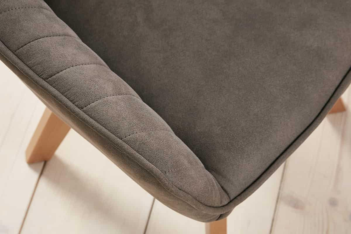 STUHL LIVORNO Microfaser Taupe 85 cm - Taupe/Beige, Holz/Textil (62/84/62cm) - riess-ambiente