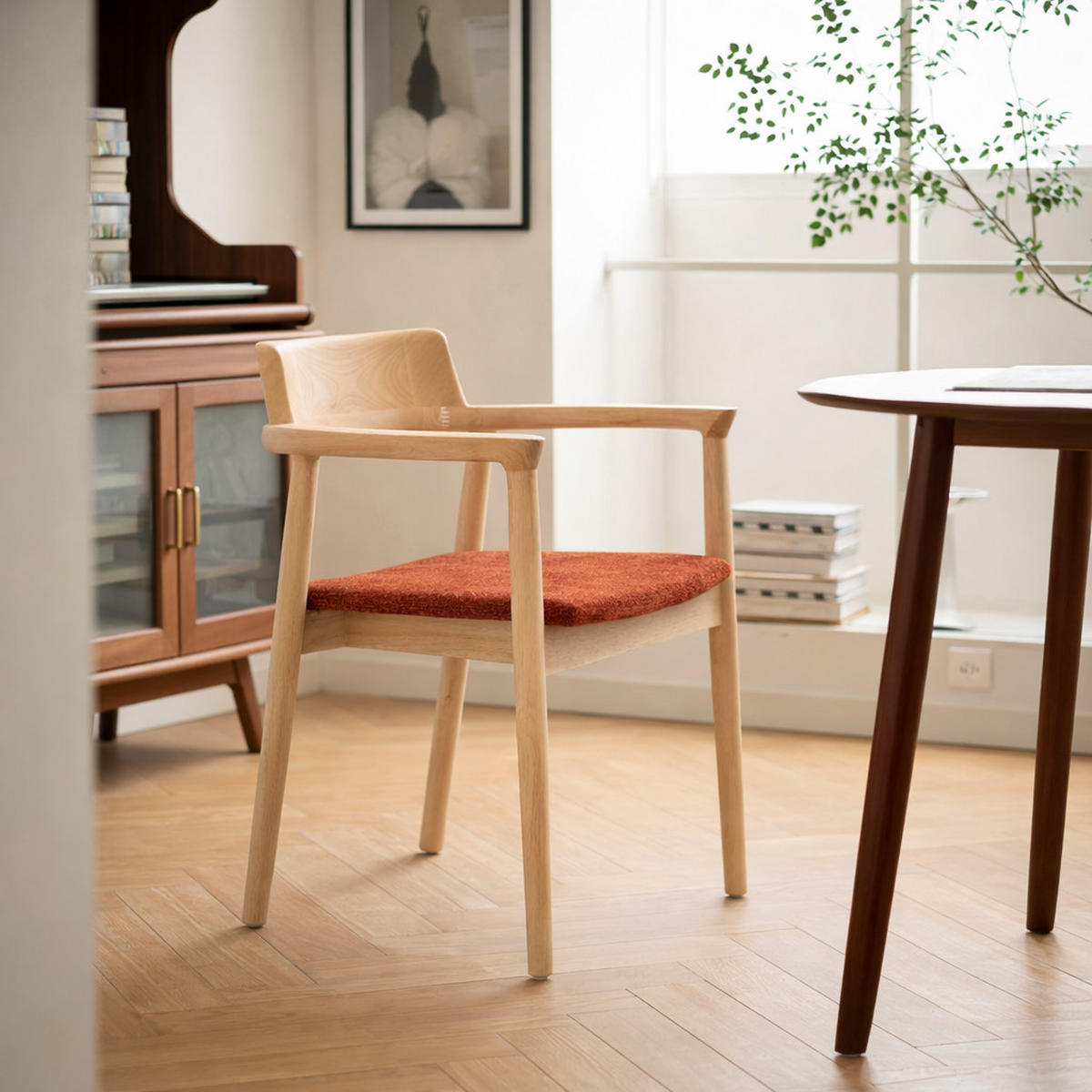 STUHL 2er-Set Holz Terrakotta - Rot, Holz (58/75/57.5cm) - Nordlys