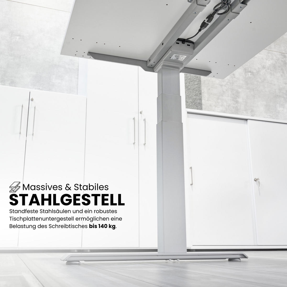 SCHREIBTISCH elektrisch XDKB 80/180/74 cm in Ahornfarben/Graphitfarben - Ahornfarben/Graphitfarben, Holzwerkstoff (80/180/74cm) - bümö