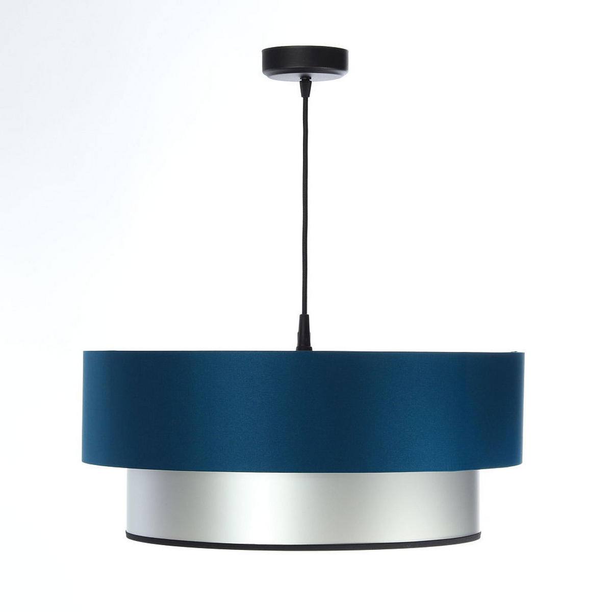 HÄNGELEUCHTE Blau 40/20 cm - Blau/Silberfarben, Kunststoff (40/1/20cm) - ONZENO