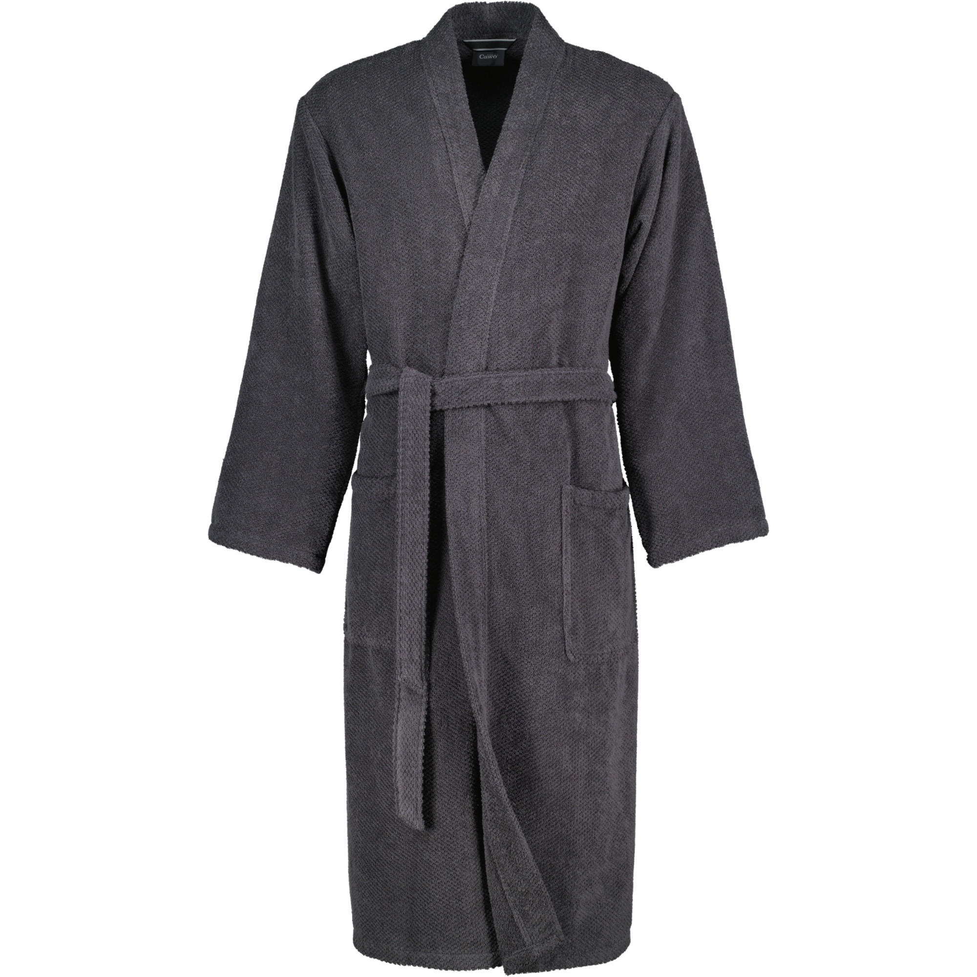 BADEMÄNTEL HERREN KIMONO PURE 5622 BASALT - 740 - Grau, Textil (Mnull) - Cawoe