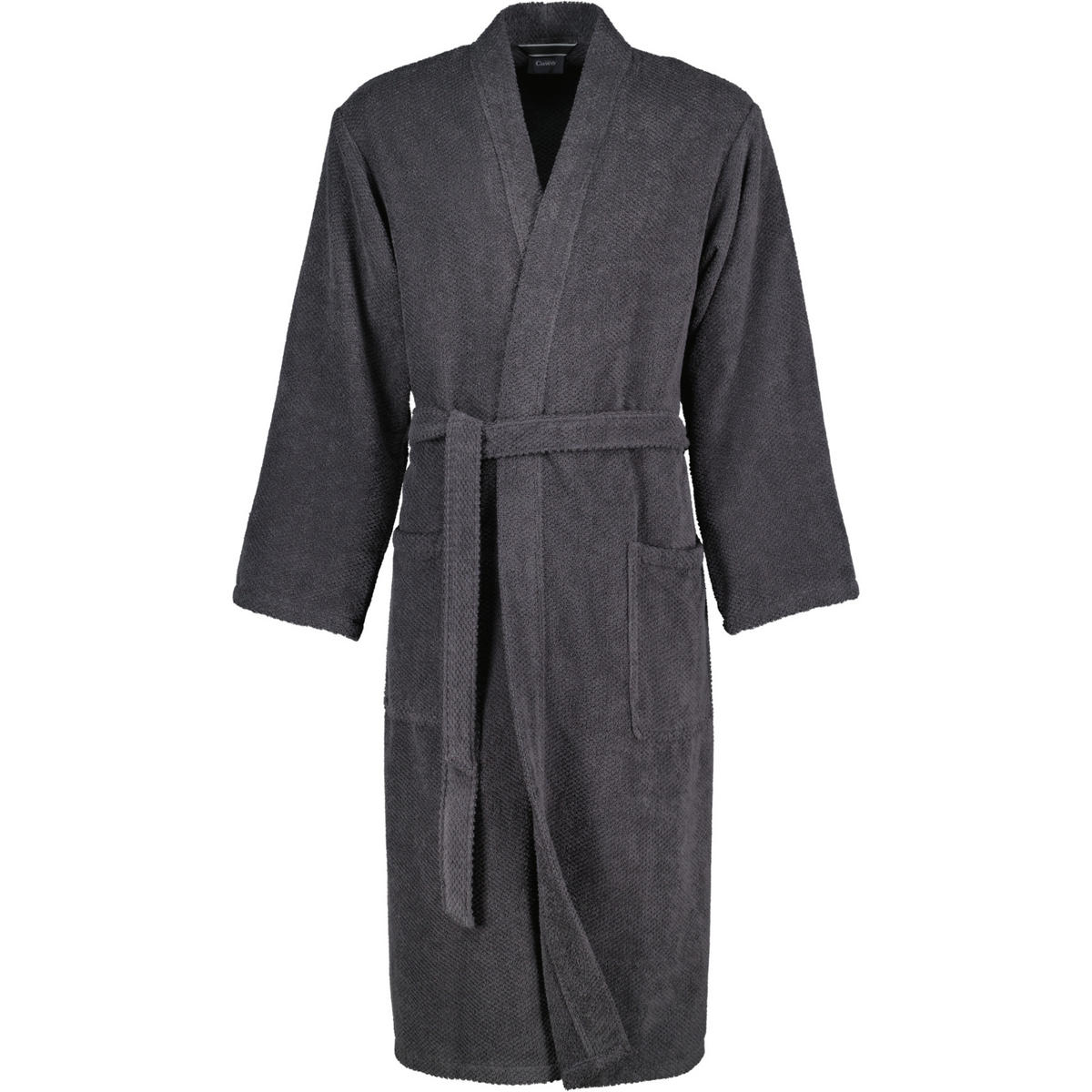 BADEMÄNTEL HERREN KIMONO PURE 5622 BASALT - 740 - Grau, Textil (XLnull) - Cawoe