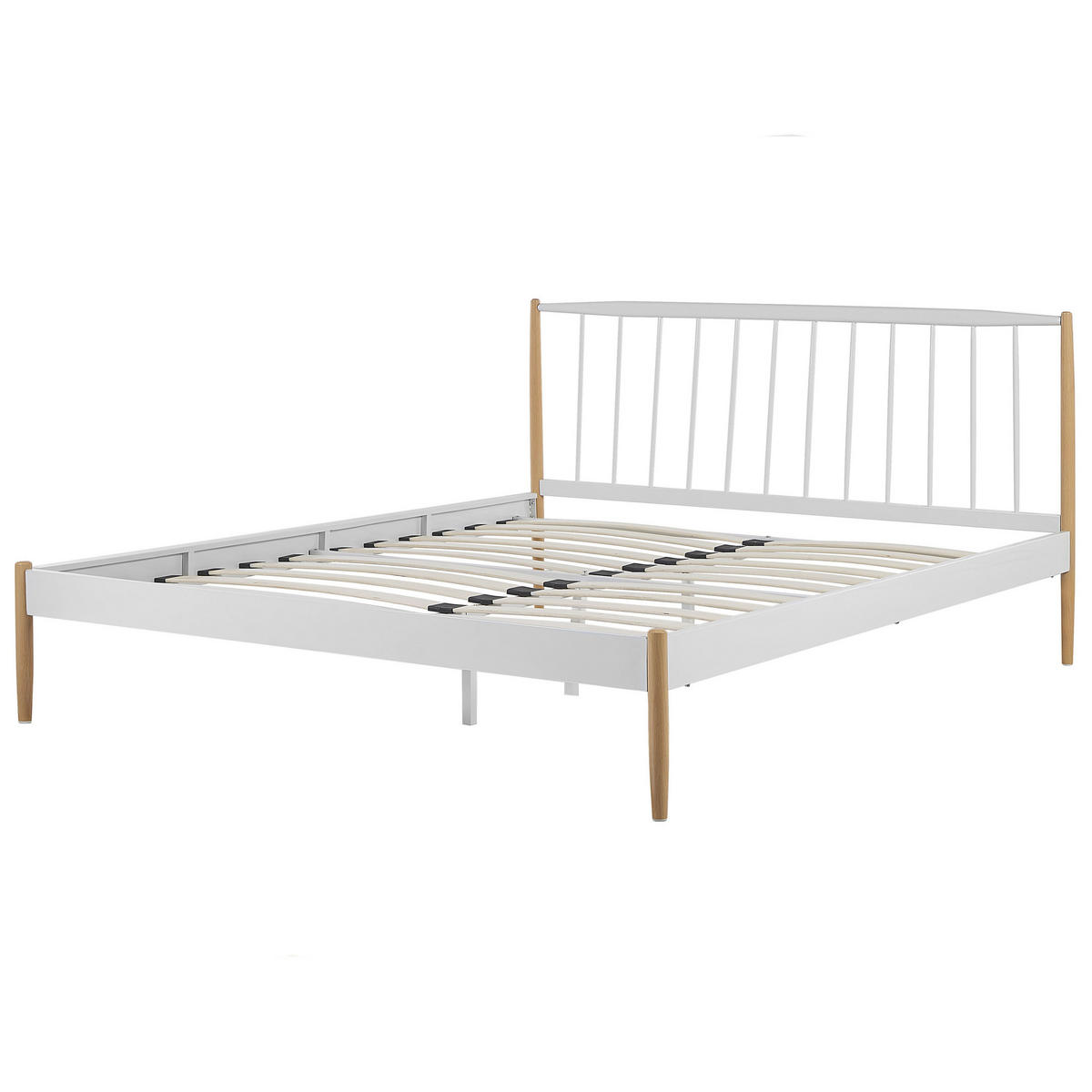 METALLBETT 180/200cm Weiß Maurs - Weiß, Metall (180/200cm) - Beliani