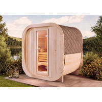 FASSSAUNA Holz ScandiCube Mini XS - Naturfarben, Holz (210/214/166cm) - FinnTherm