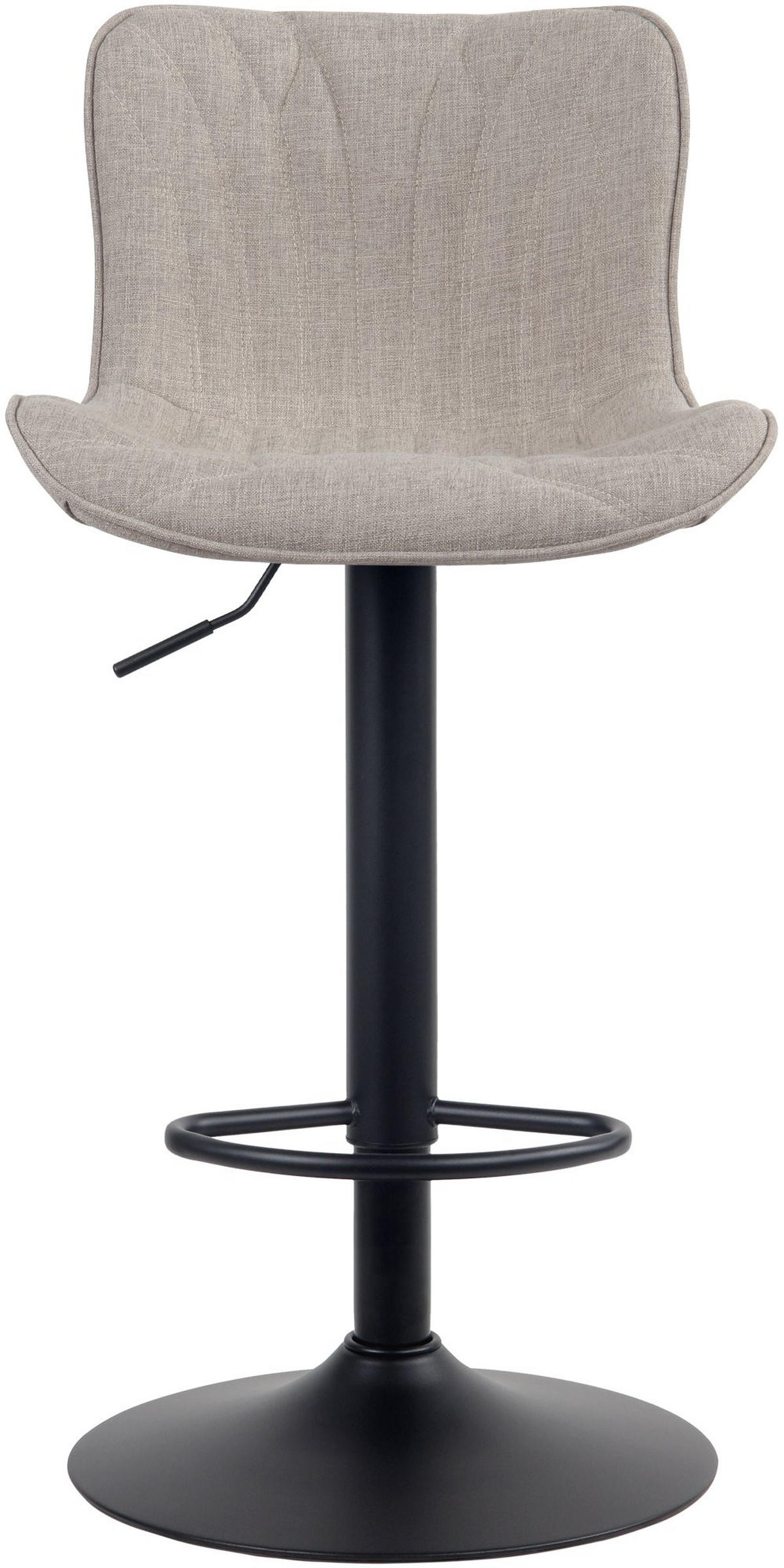 BARHOCKER Stoff taupe - Taupe/Schwarz, Textil/Metall (48/83/54cm) - CLP