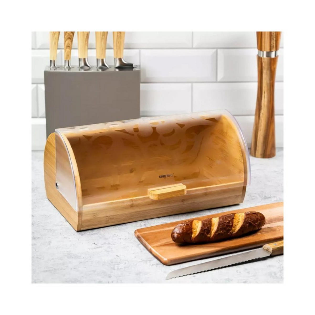 BROTKASTEN Braun 36/21/17 cm KH3615 - Braun, Kunststoff (21/17/36cm) - Kinghoff 