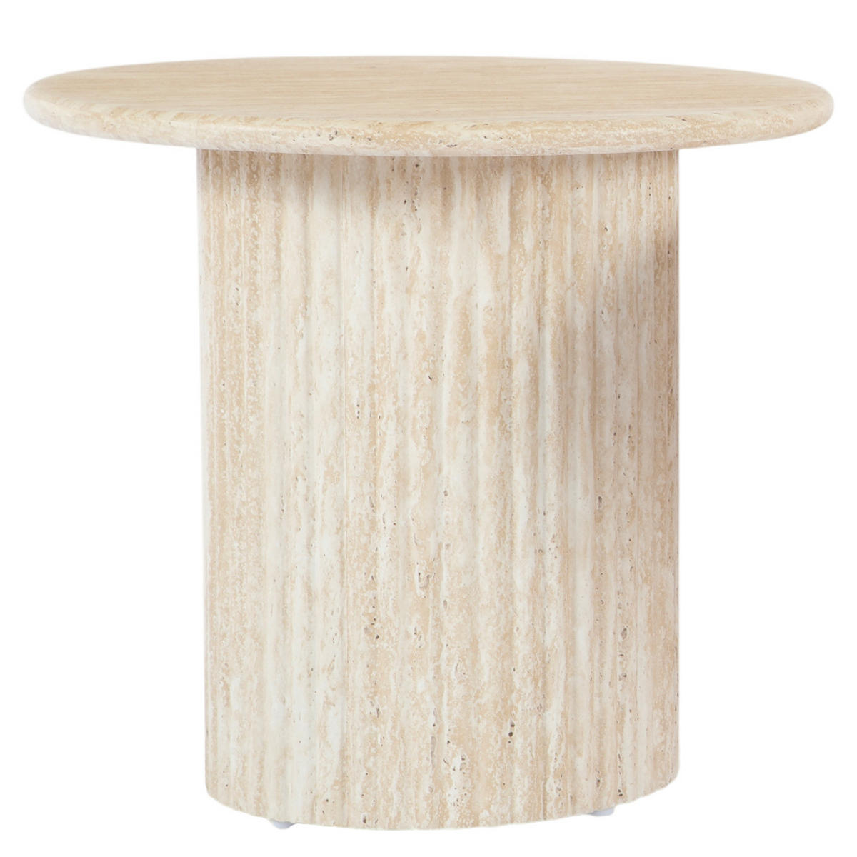 COUCHTISCH 2-teilig - Travertin Stein Dekor - Beige, Holzwerkstoff (80/80/40cm) - home24