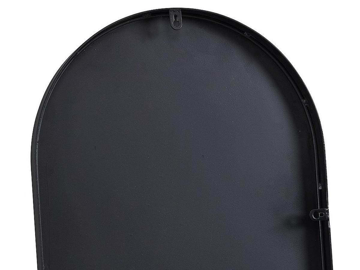 WANDSPIEGEL oval - Metall - 40 x 140 cm - Schwarz - ONIKAL - Schwarz, Metall (40/140/3cm) - Vente-Unique
