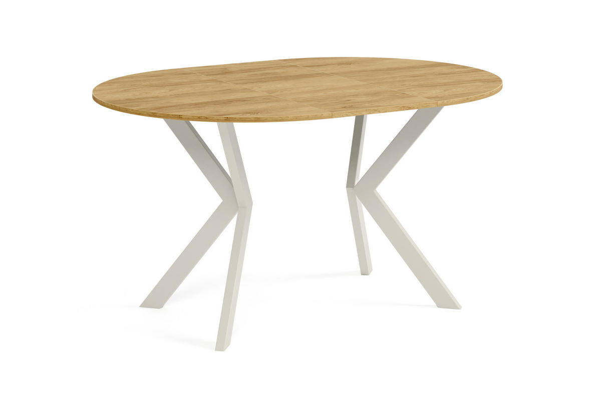 ESSTISCH EVO - Kaschmir/Eichefarben, Holzwerkstoff/Metall (90/90/76cm) - Meblini