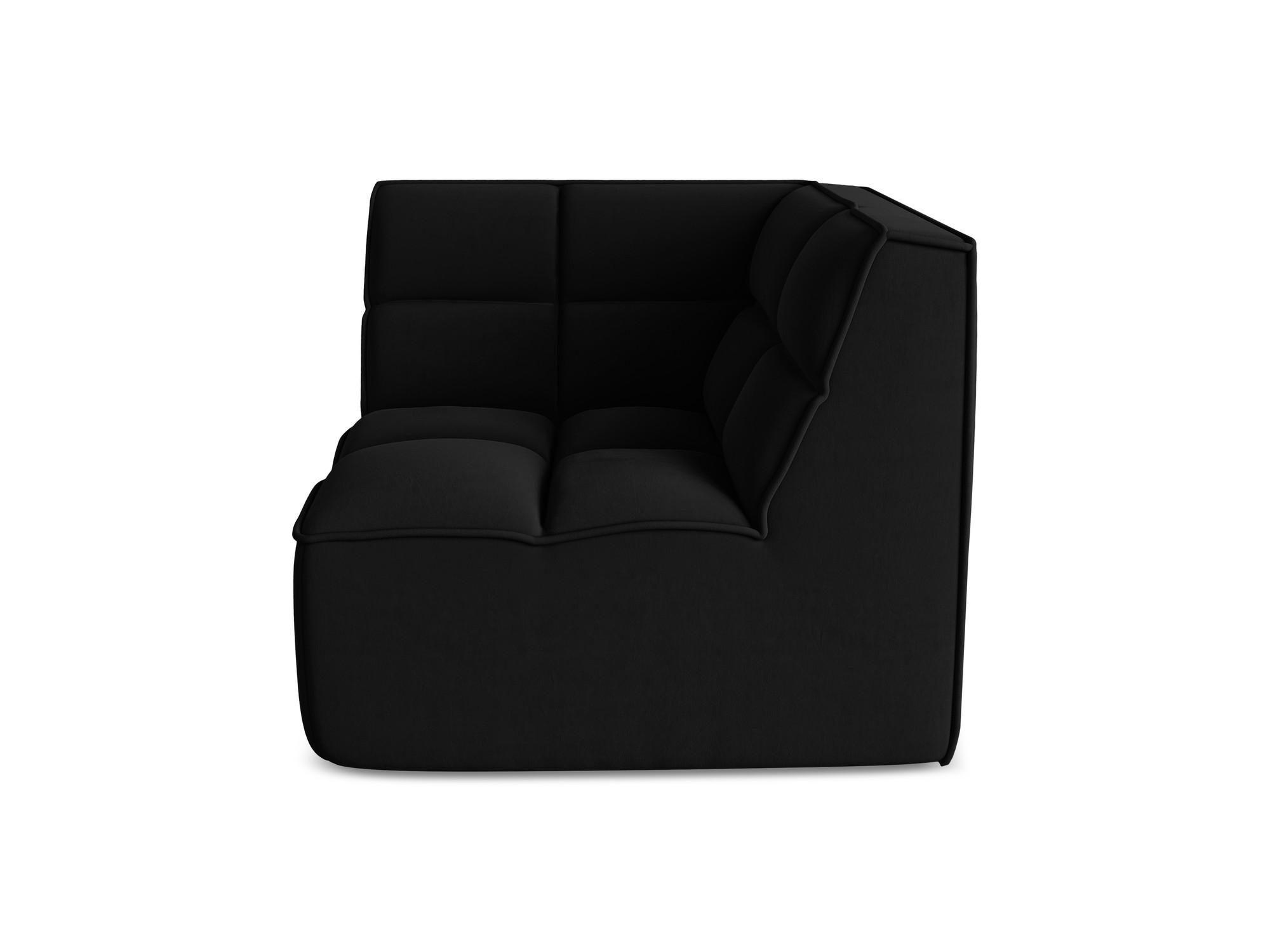 SOFAELEMENT Samt Stoff Schwarz - Schwarz, Kunststoff/Textil (98/75/98cm) - Makamii