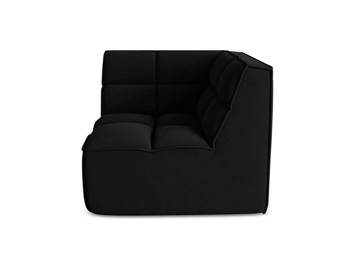 SOFAELEMENT Samt Stoff Schwarz - Schwarz, Kunststoff/Textil (98/75/98cm) - Makamii