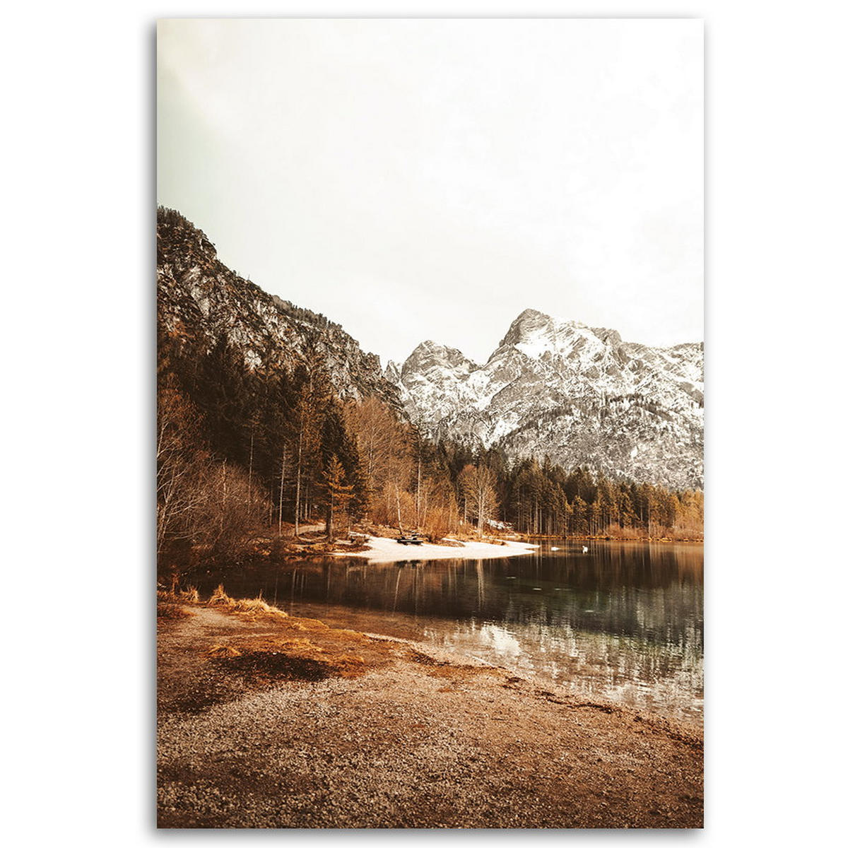 KUNSTDRUCK Beige 60/90 cm - Beige, Textil (60/90cm) - KUNSTLOFT