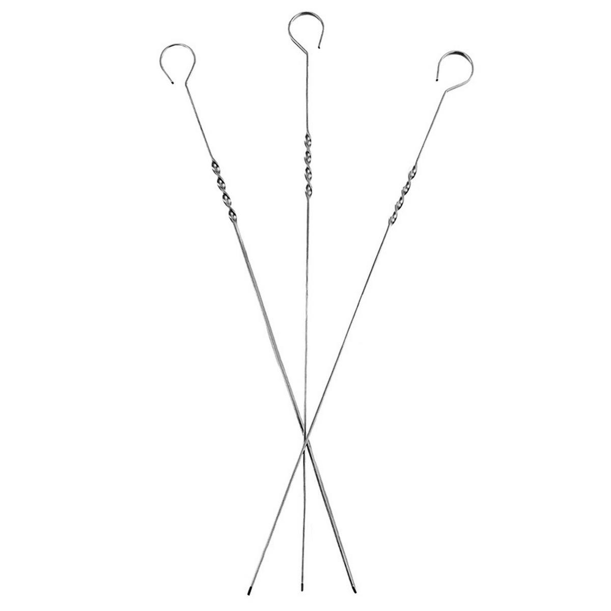 STAHLSPIESSE 38,5 cm 10 Stück. - Silberfarben, Metall (38.5cm) - Orion 